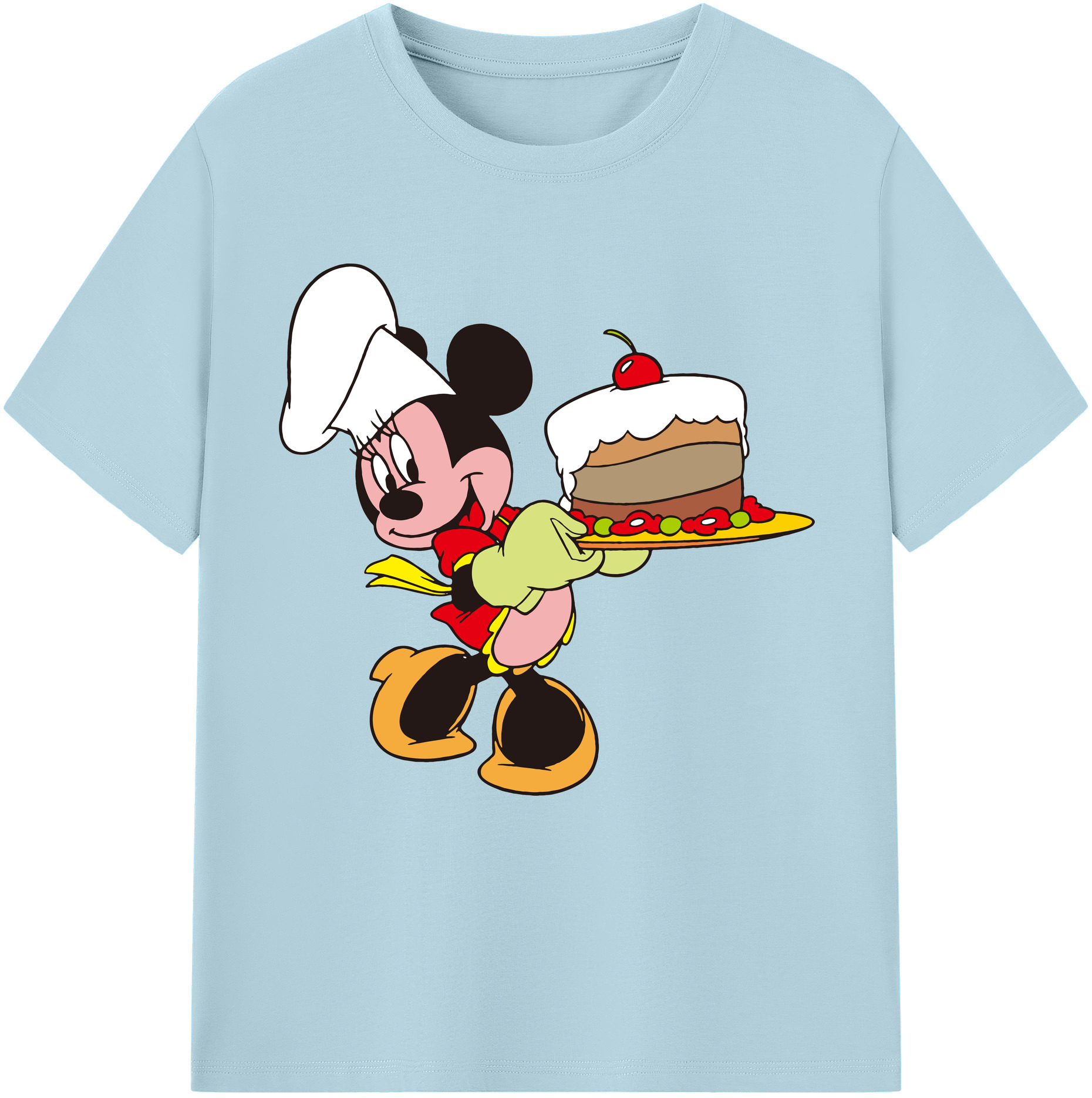 （画像用） ミッキーマウス Mickey Mouse 綿100％半袖Tシャツ（フロントプリント）